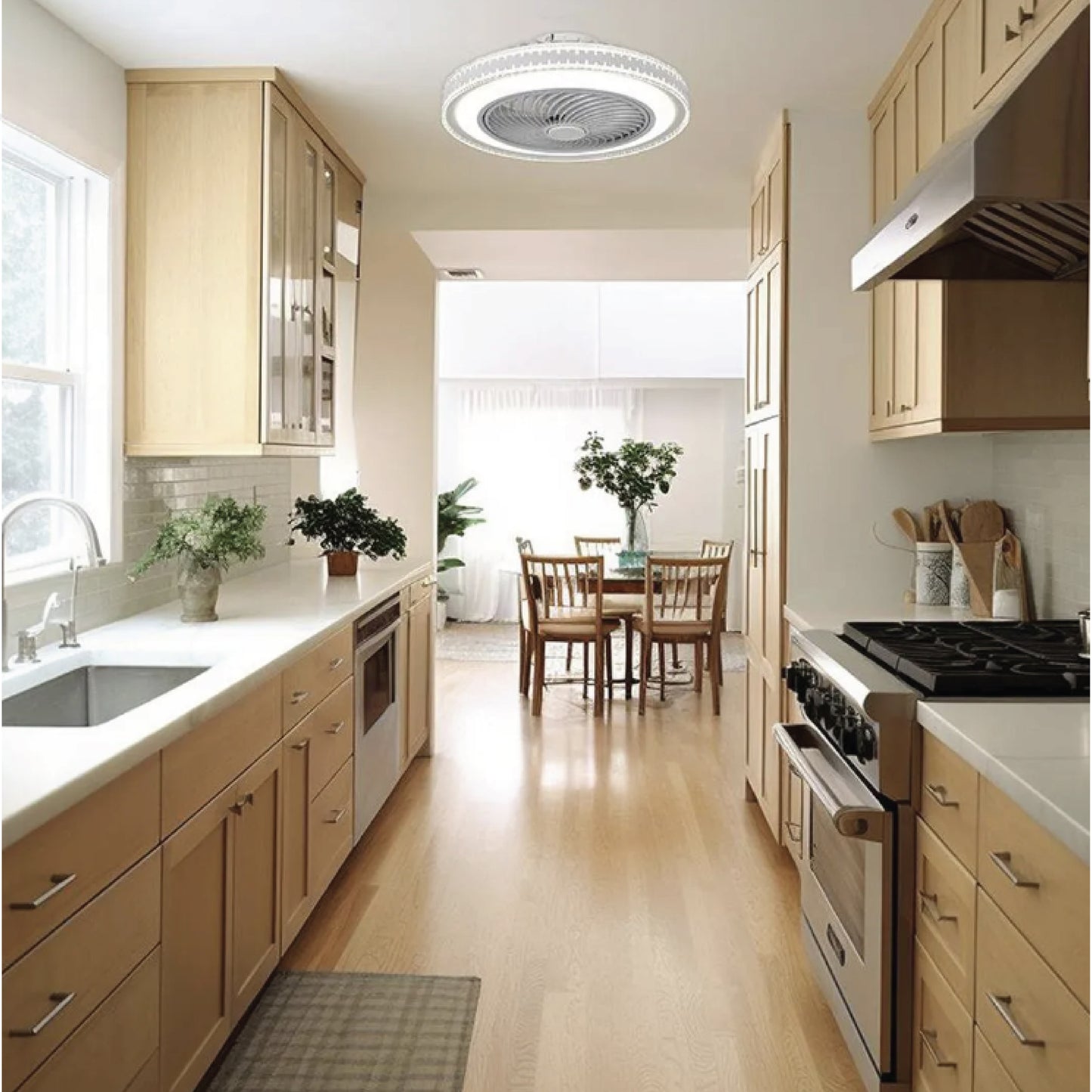 LAMP./VENTILADOR BORA 37W, 110-130V, 5180LM, 3000-6500K BCO