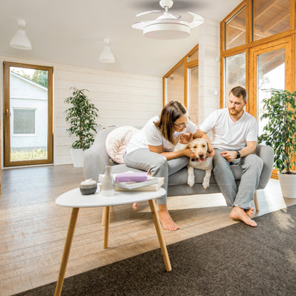 VENTILADOR TAHITI 42'' BCO / TRANSPARENTE