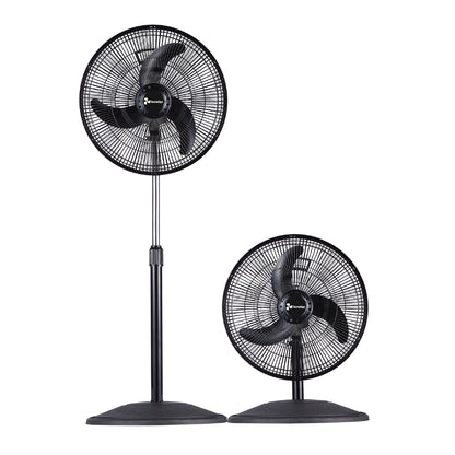 VENTILADOR DE SUELO 2 EN 1 OSCILANTE 16", 52W CRETE