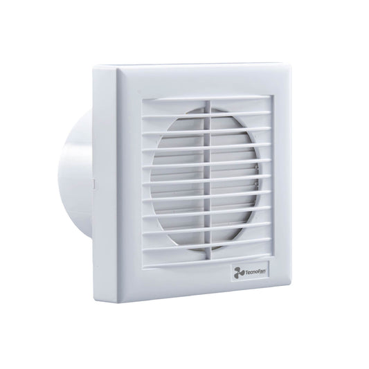 EXTRACTOR CORSICA4 PARED/VENTANA BCO CON REJILLA ANTIRETORNO 12W, 4", 130M3/H