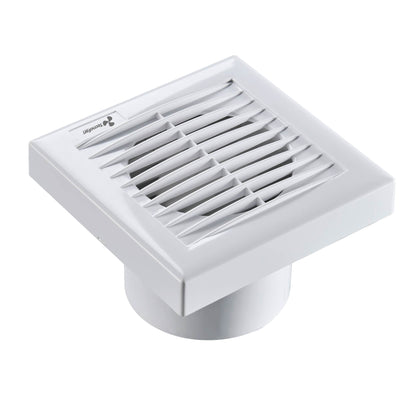 EXTRACTOR CORSICA4 PARED/VENTANA BCO CON REJILLA ANTIRETORNO 12W, 4", 130M3/H