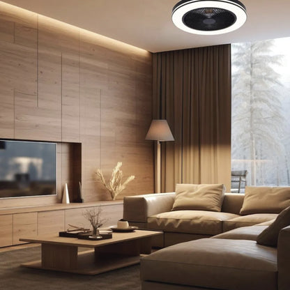 LAMP./VENTILADOR IBIZA 37W, 110-130V, 5180LM, 3000-6500K NGRO